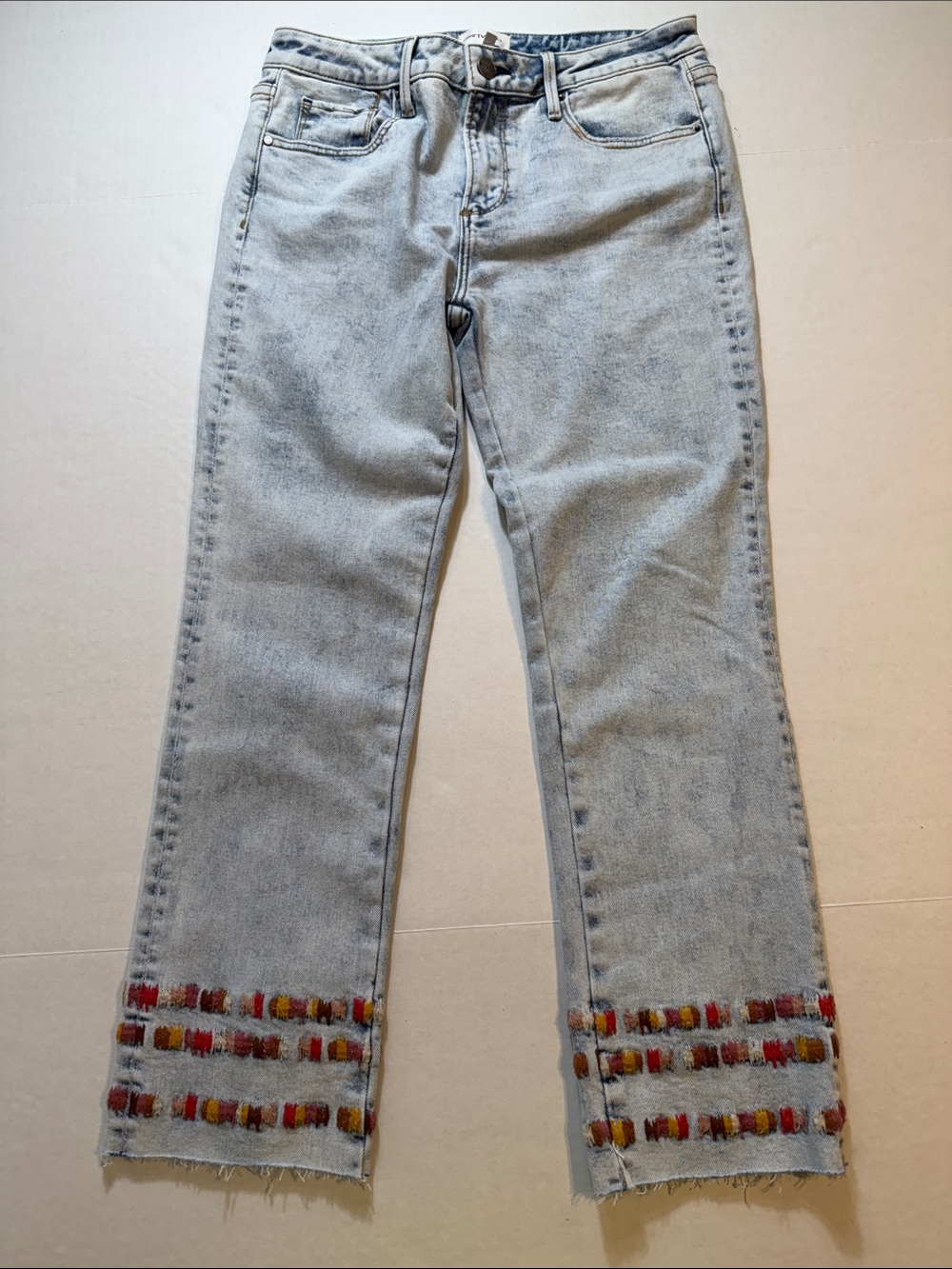 Driftwood Colette Embroidered Cropped Jeans